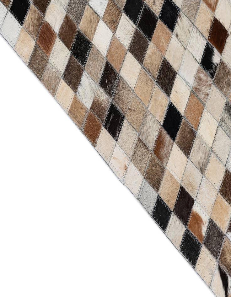 Detail image of  5' x 7' 10 Cowhide Leather Rug