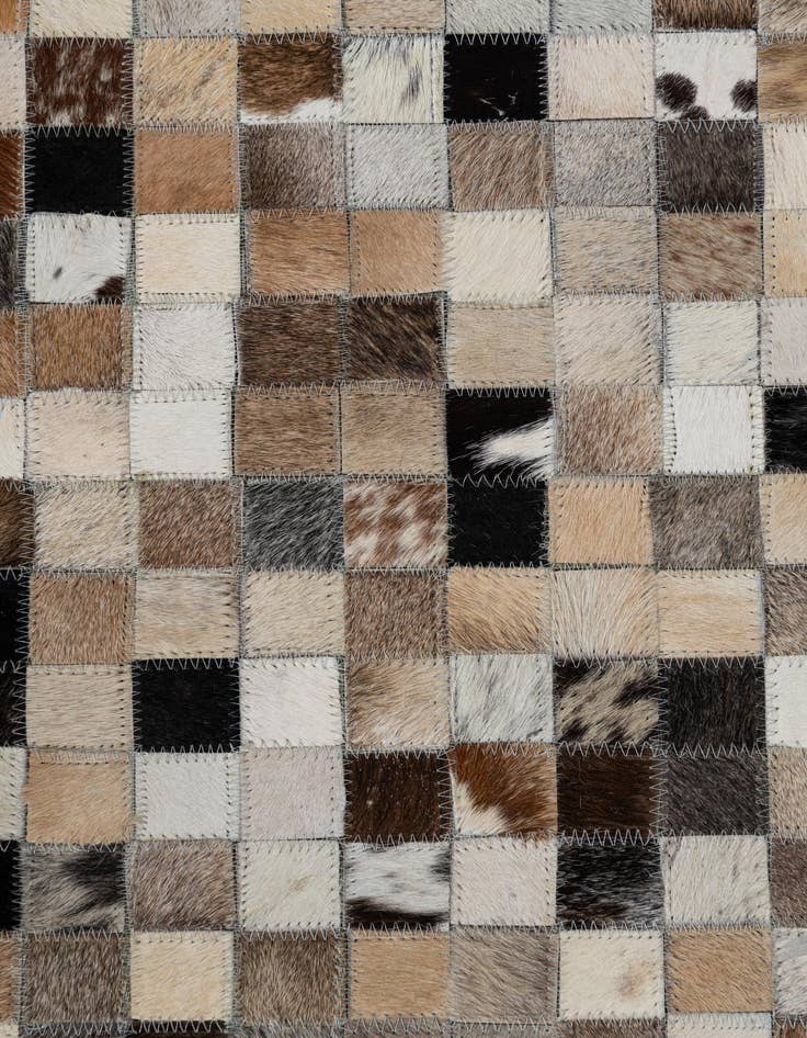 Detail image of  5' x 7' 10 Cowhide Leather Rug