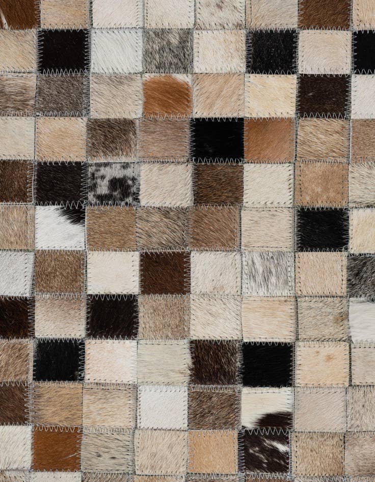 Detail image of  5' x 7' 10 Cowhide Leather Rug