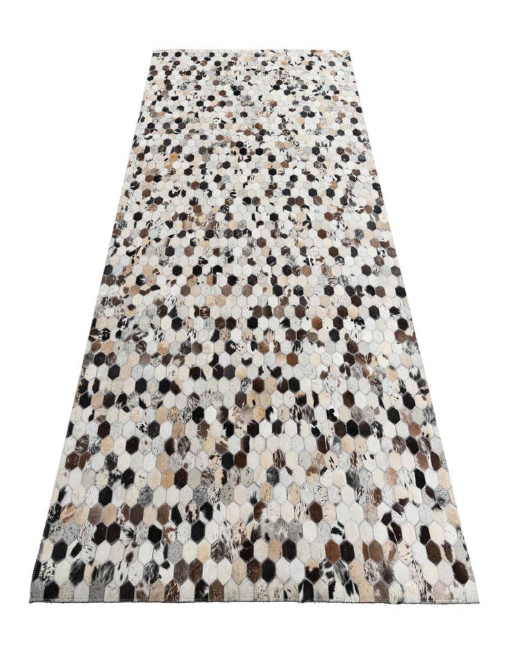 Detail image of  5' 1 x 8' 2 Cowhide Leather Rug