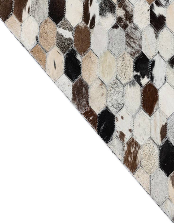 Detail image of  5' 1 x 8' 2 Cowhide Leather Rug