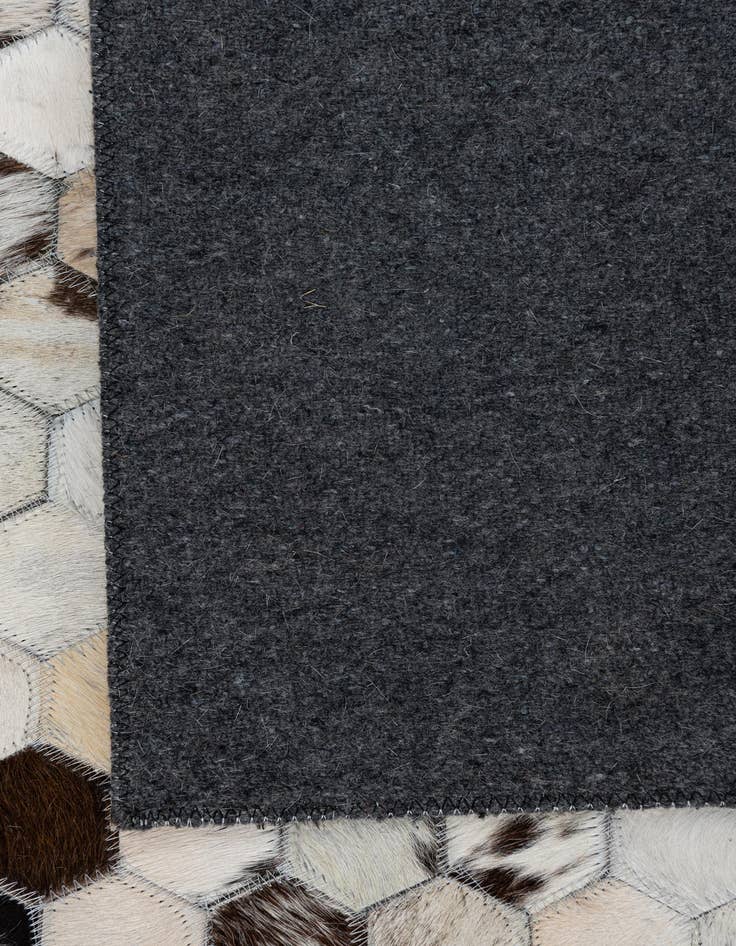 Detail image of  5' 1 x 8' 2 Cowhide Leather Rug