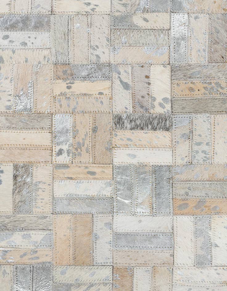 Detail image of  8' 1 x 10' Cowhide Leather Rug