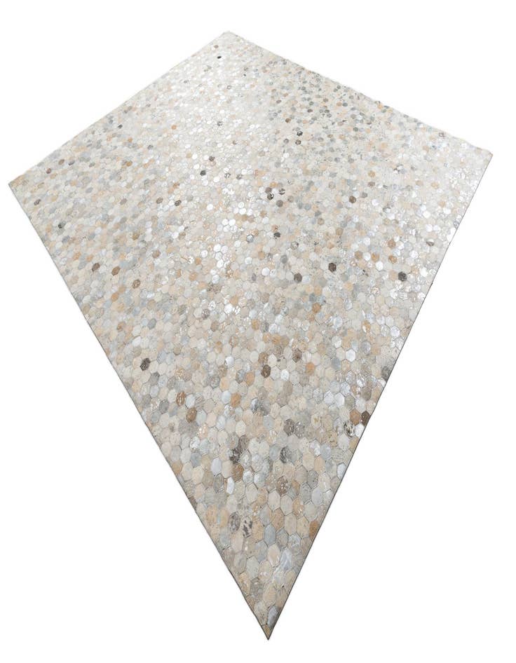 Detail image of  8' 2 x 9' 8 Cowhide Leather Rug