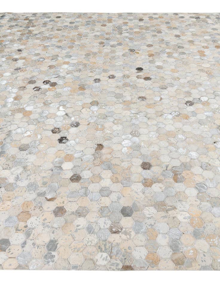 Detail image of  8' 2 x 9' 8 Cowhide Leather Rug