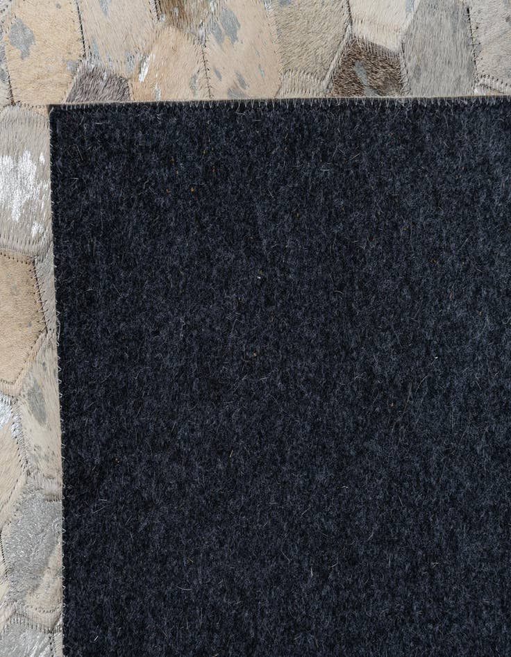 Detail image of  8' 2 x 9' 8 Cowhide Leather Rug