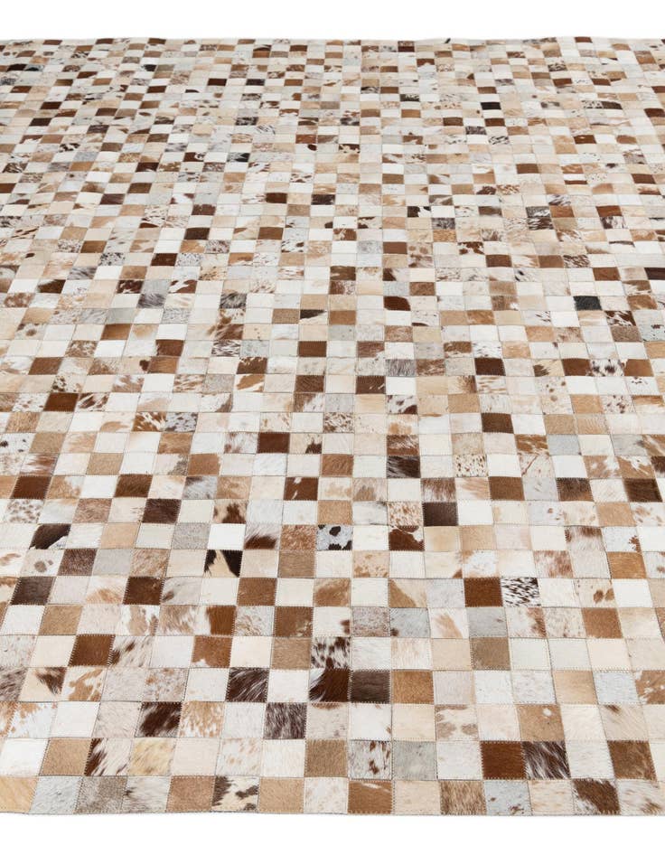 Detail image of  8' 1 x 10' Cowhide Leather Rug