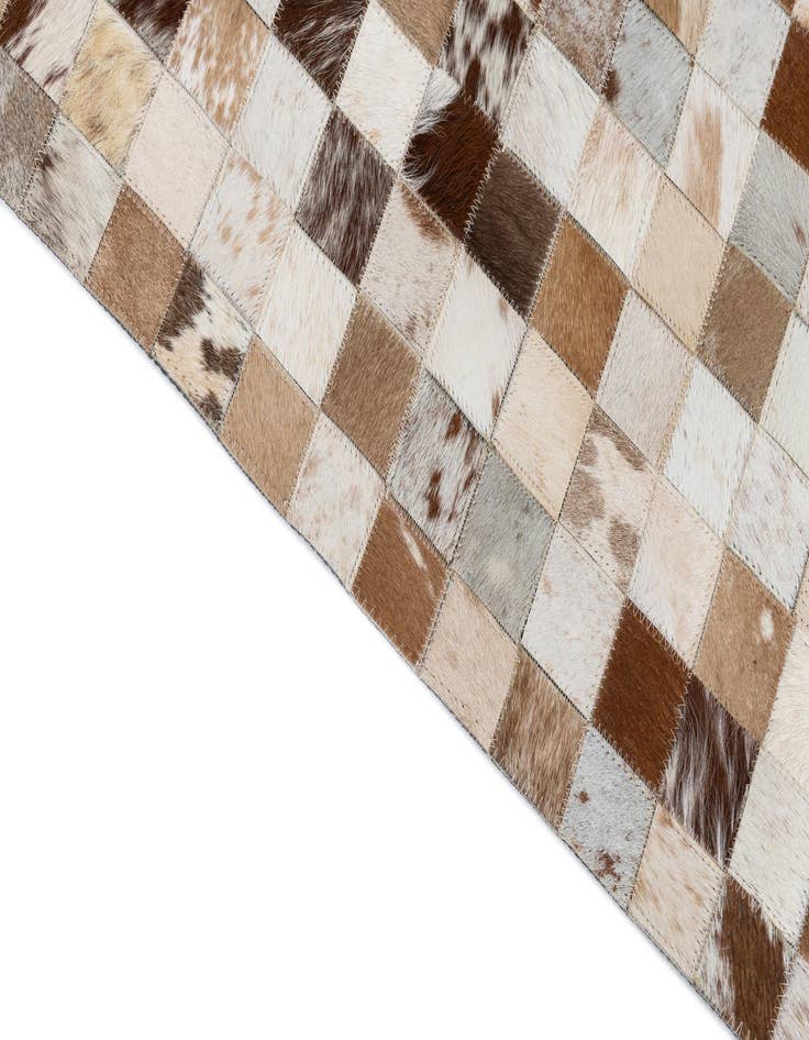 Detail image of  8' 1 x 10' Cowhide Leather Rug