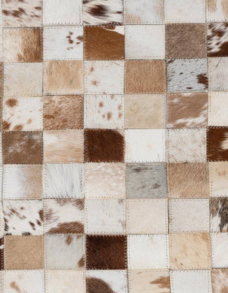Detail image of  8' 1 x 10' Cowhide Leather Rug