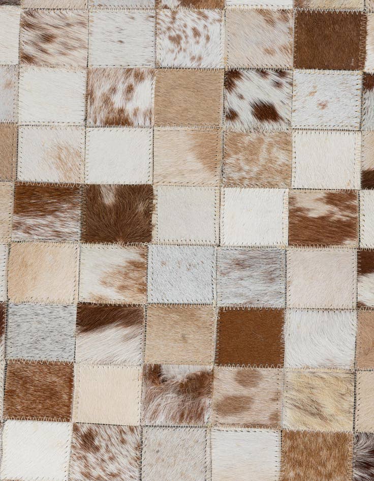 Detail image of  8' 1 x 10' Cowhide Leather Rug