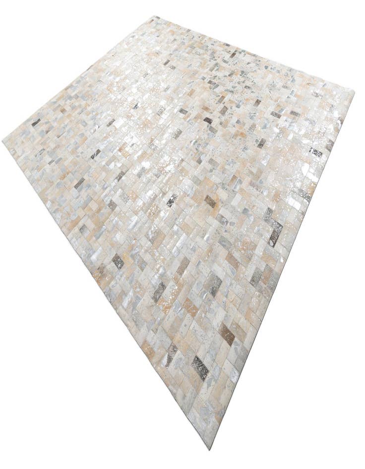 Detail image of  8' 1 x 10' Cowhide Leather Rug