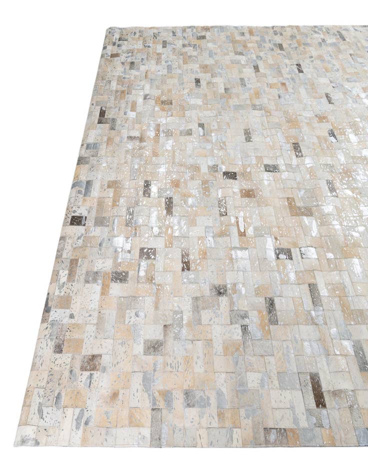 Detail image of  8' 1 x 10' Cowhide Leather Rug