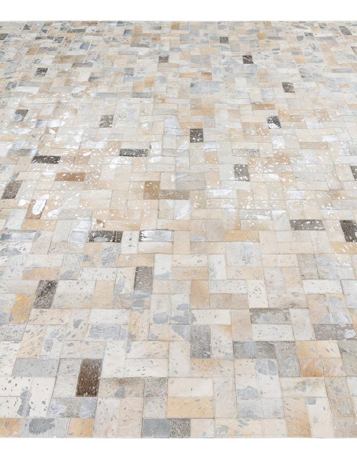 Detail image of  8' 1 x 10' Cowhide Leather Rug