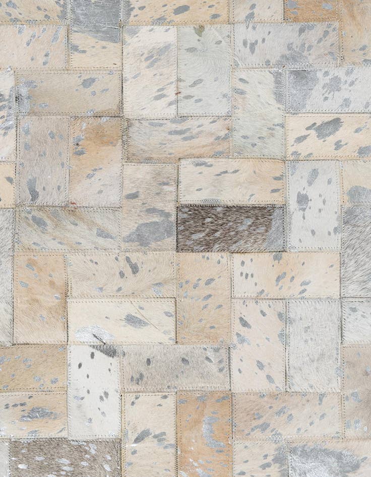 Detail image of  8' 1 x 10' Cowhide Leather Rug