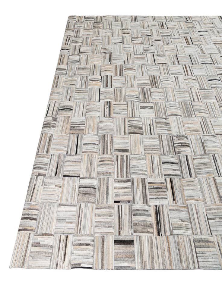 Detail image of  7' 10 x 9' 9 Cowhide Leather Rug