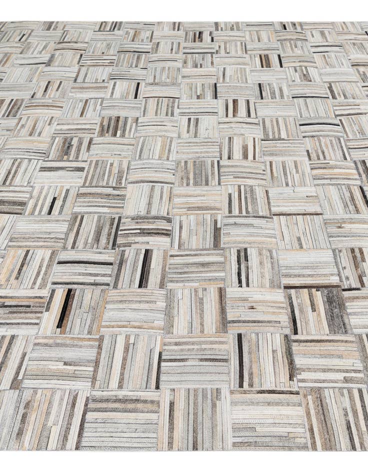 Detail image of  7' 10 x 9' 9 Cowhide Leather Rug