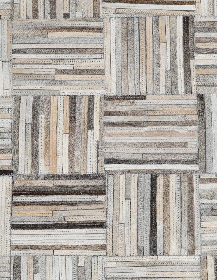 Detail image of  7' 10 x 9' 9 Cowhide Leather Rug