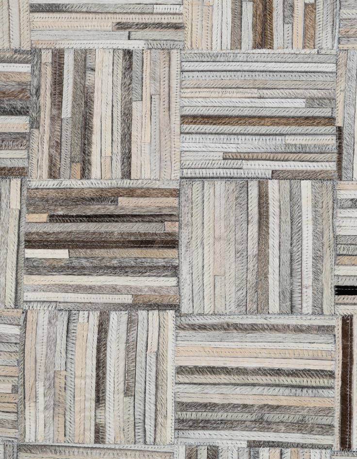 Detail image of  7' 10 x 9' 9 Cowhide Leather Rug