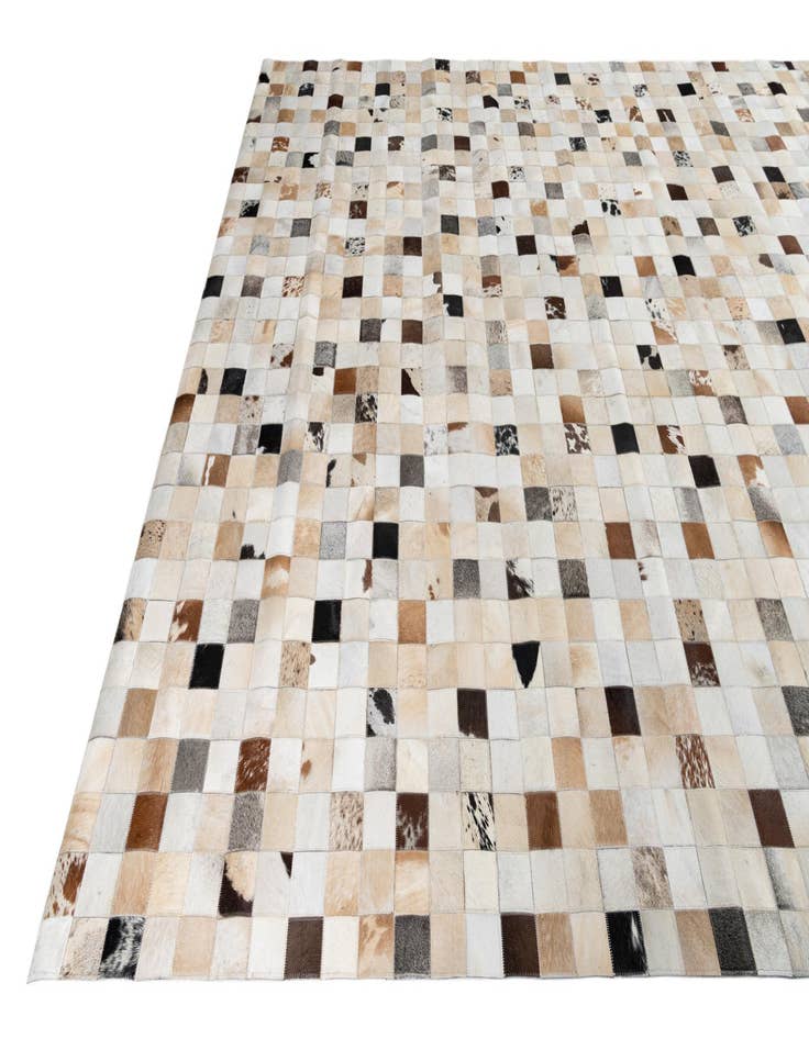 Detail image of  8' 1 x 10' Cowhide Leather Rug