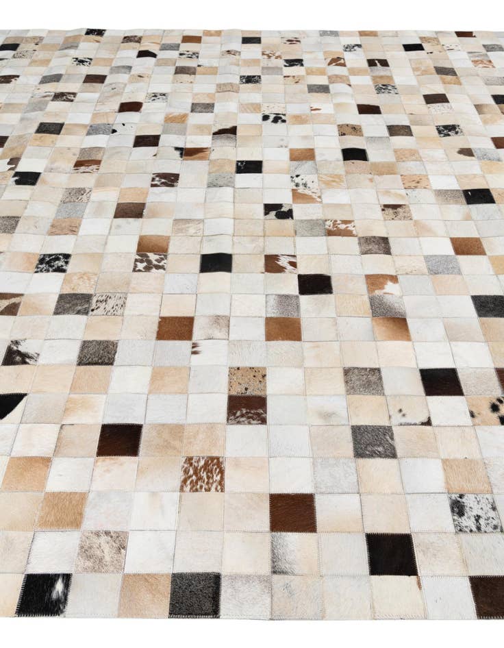 Detail image of  8' 1 x 10' Cowhide Leather Rug