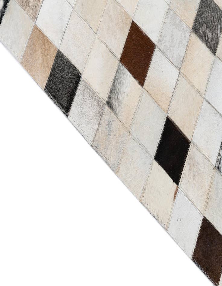 Detail image of  8' 1 x 10' Cowhide Leather Rug