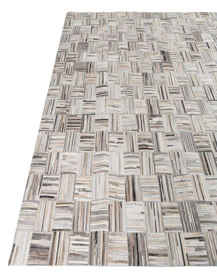 Detail image of  7' 10 x 9' 8 Cowhide Leather Rug