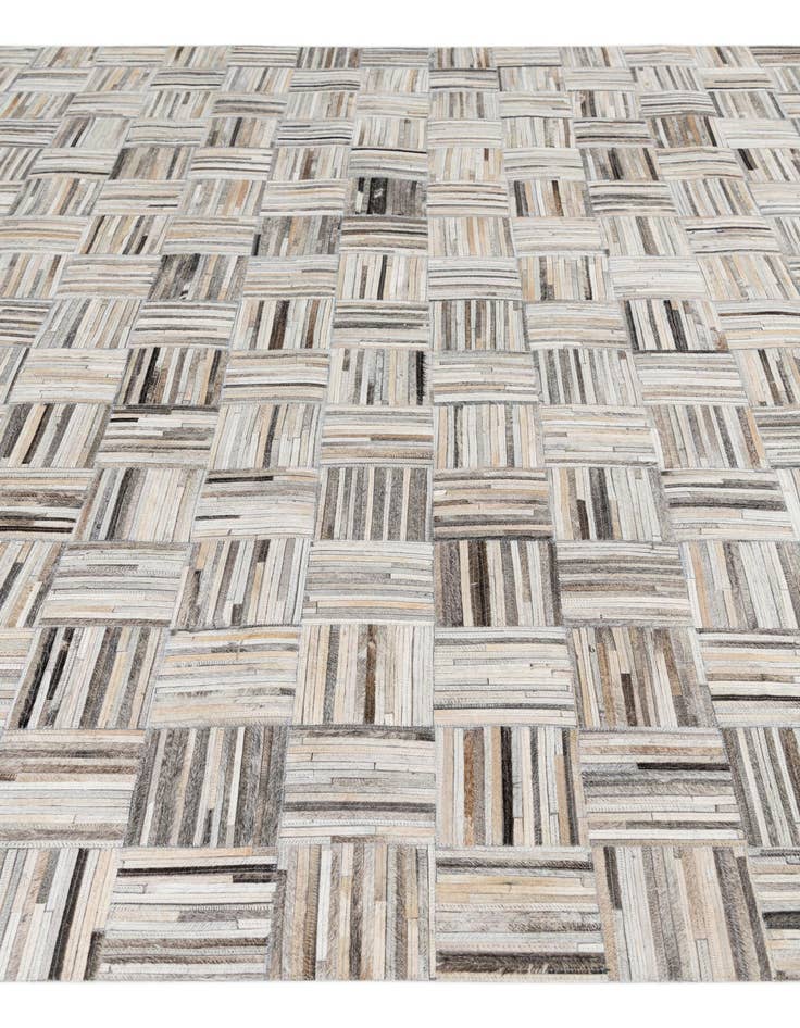 Detail image of  7' 10 x 9' 8 Cowhide Leather Rug