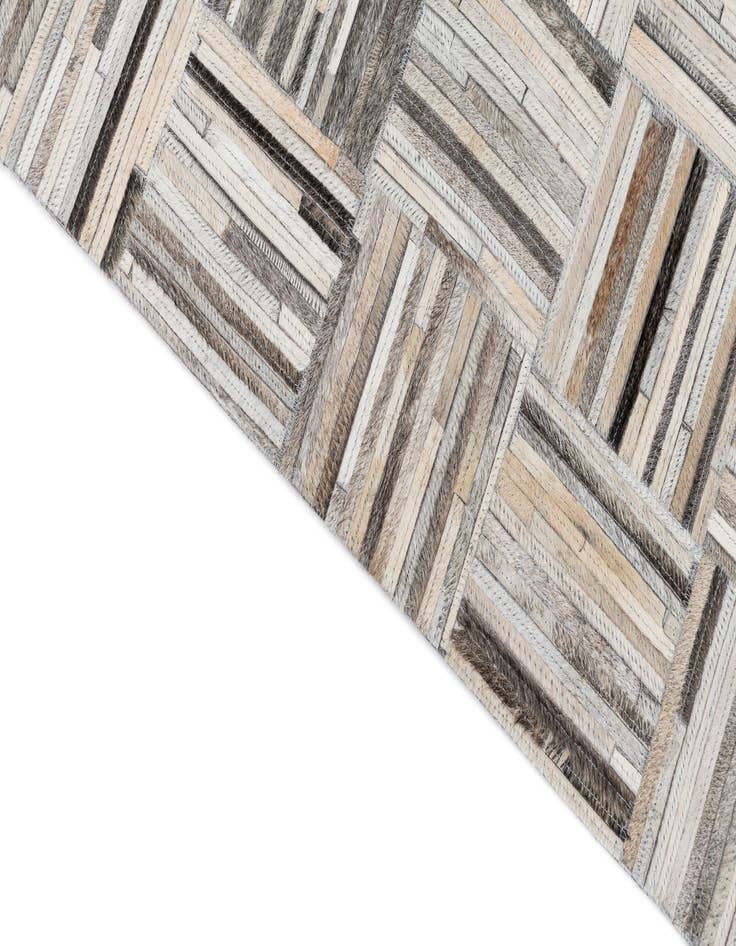 Detail image of  7' 10 x 9' 8 Cowhide Leather Rug