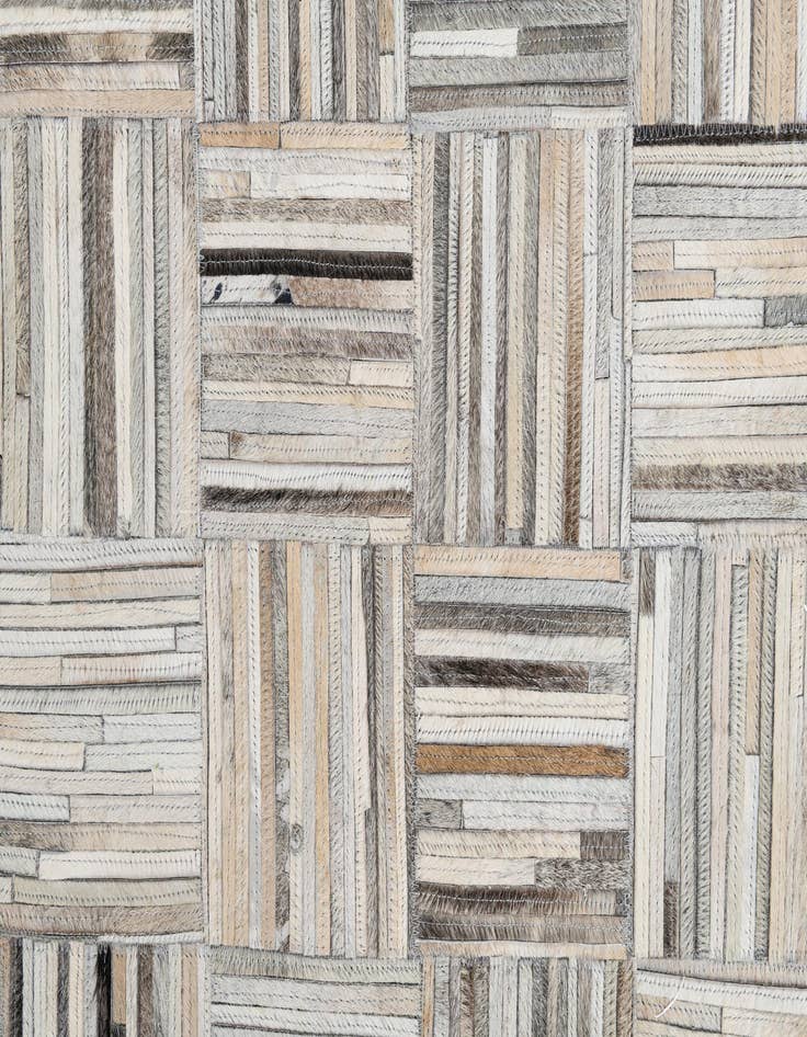 Detail image of  7' 10 x 9' 8 Cowhide Leather Rug