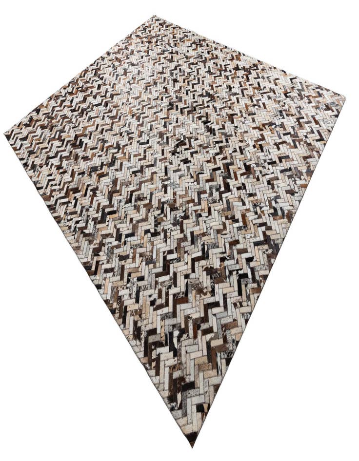 Detail image of  8' 2 x 9' 10 Cowhide Leather Rug