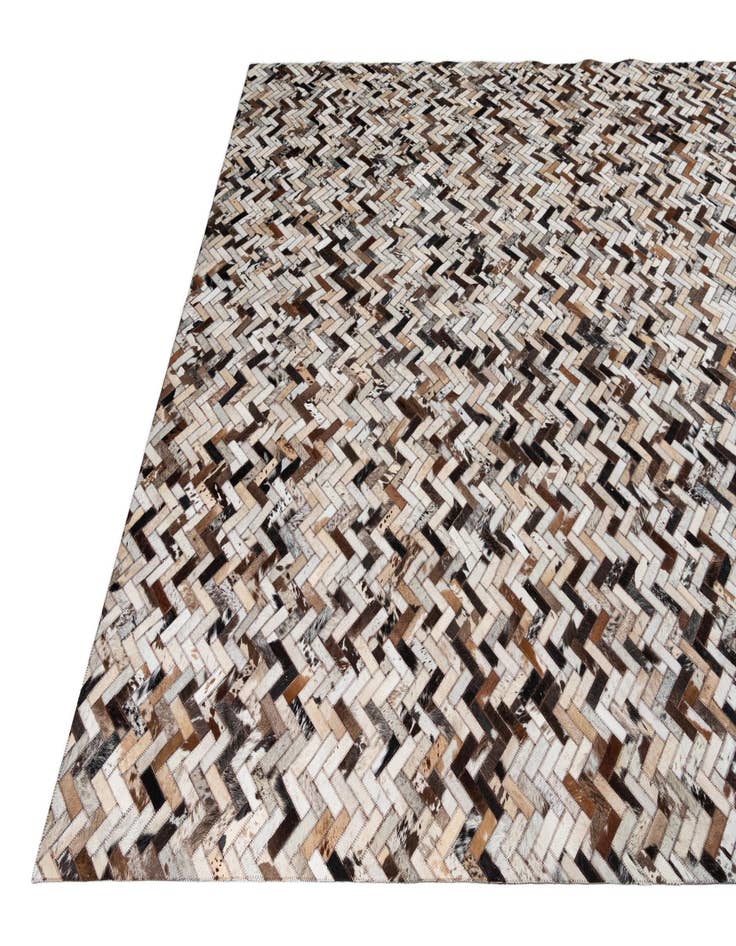 Detail image of  8' 2 x 9' 10 Cowhide Leather Rug