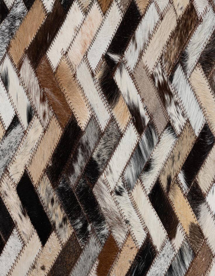 Detail image of  8' 2 x 9' 10 Cowhide Leather Rug