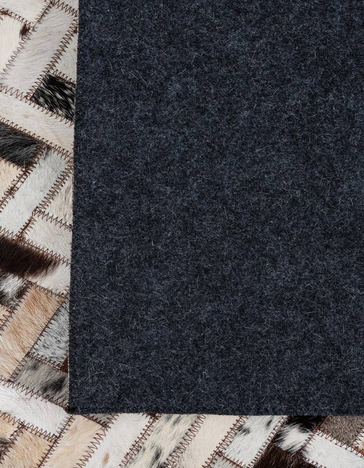 Detail image of  8' 2 x 9' 10 Cowhide Leather Rug