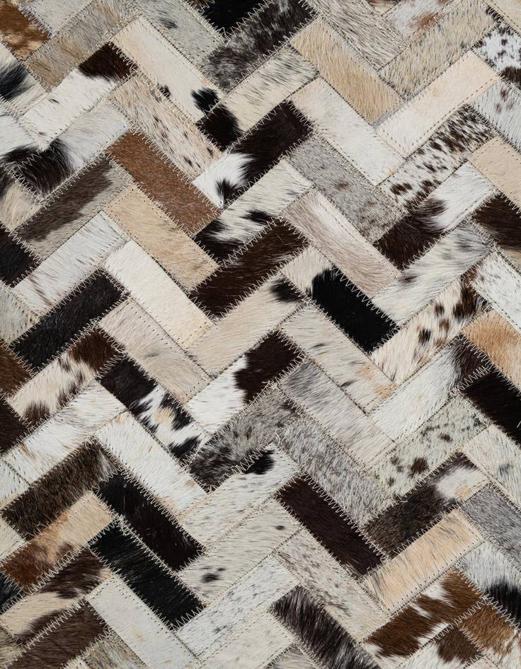 Detail image of  8' x 9' 10 Cowhide Leather Rug