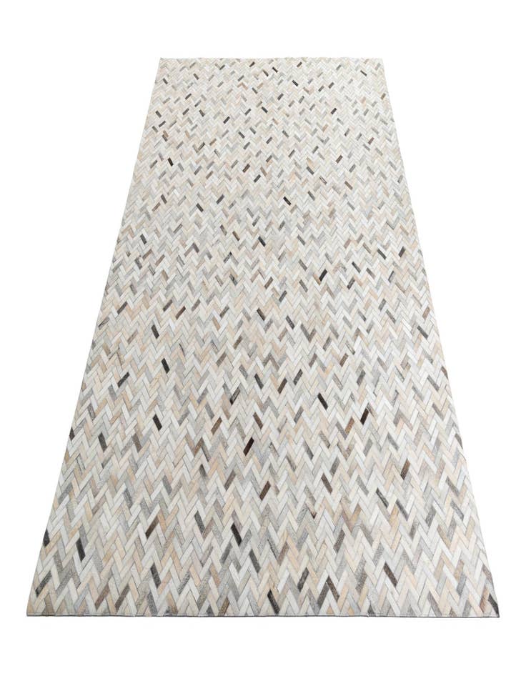 Detail image of  8' 1 x 9' 5 Cowhide Leather Rug