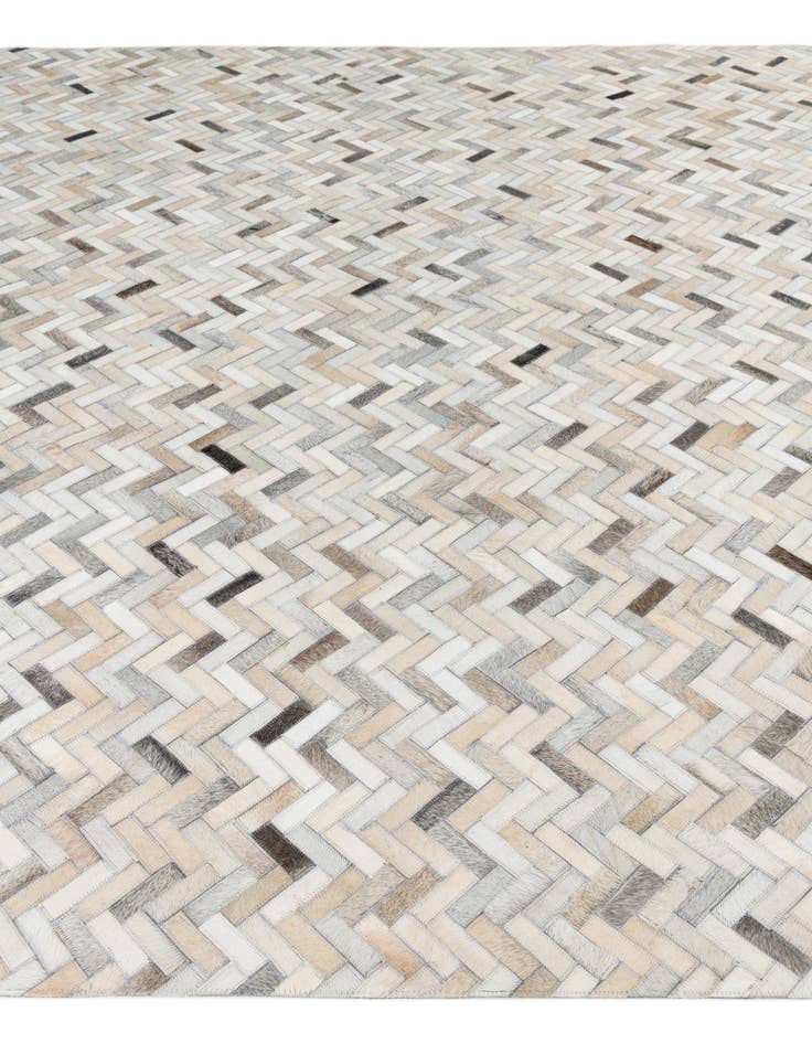 Detail image of  8' 1 x 9' 5 Cowhide Leather Rug