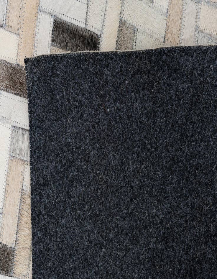 Detail image of  8' 1 x 9' 5 Cowhide Leather Rug