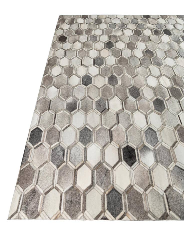 Detail image of  8' 1 x 10' Cowhide Leather Rug