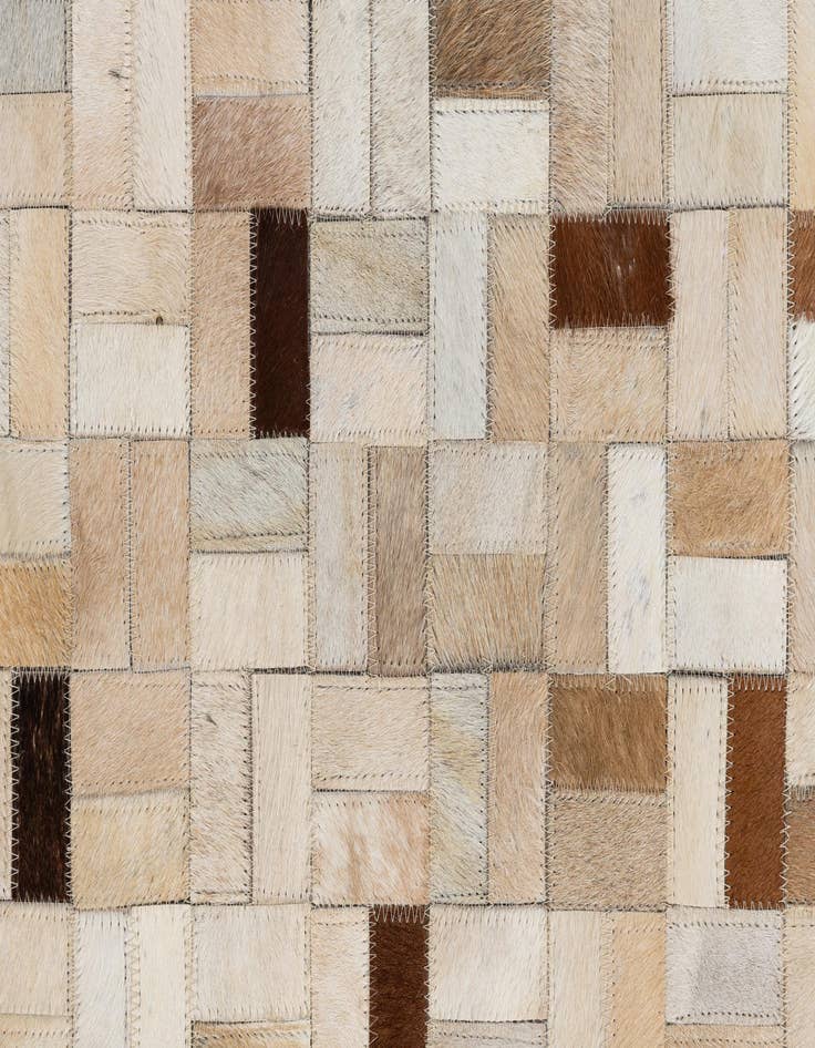 Detail image of  8' x 9' 9 Cowhide Leather Rug