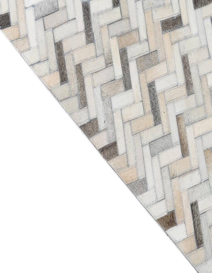 Detail image of  7' 9 x 9' 7 Cowhide Leather Rug