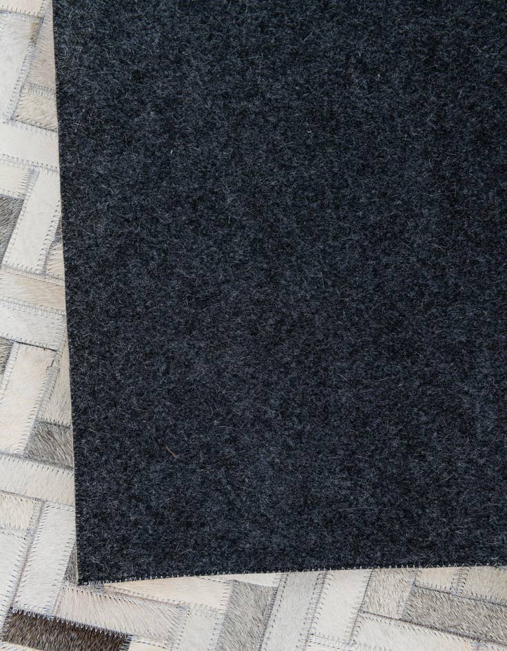 Detail image of  7' 9 x 9' 7 Cowhide Leather Rug