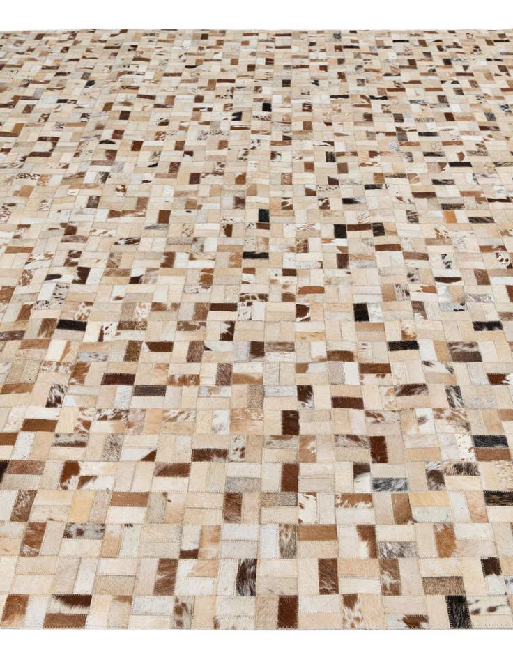 Detail image of  7' 10 x 9' 10 Cowhide Leather Rug