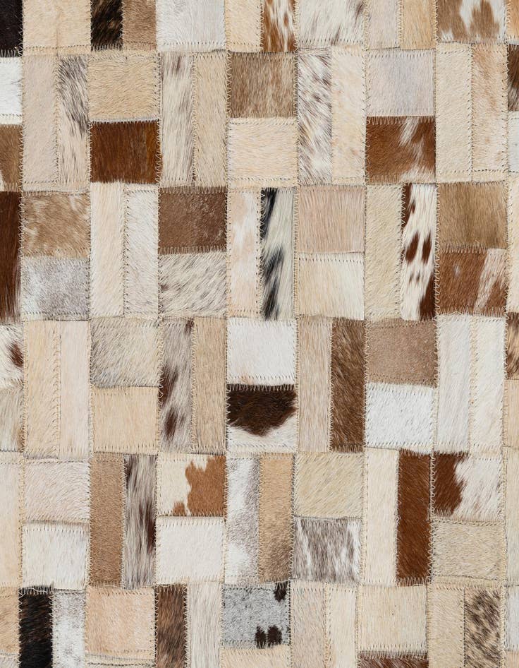 Detail image of  7' 10 x 9' 10 Cowhide Leather Rug