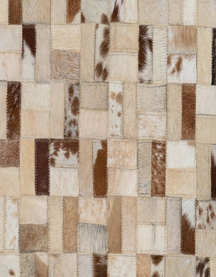 Detail image of  7' 10 x 9' 10 Cowhide Leather Rug
