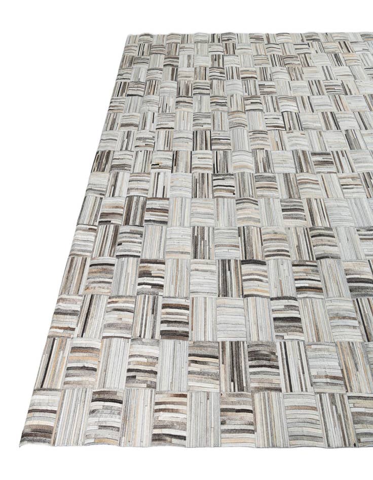 Detail image of  7' 10 x 9' 10 Cowhide Leather Rug