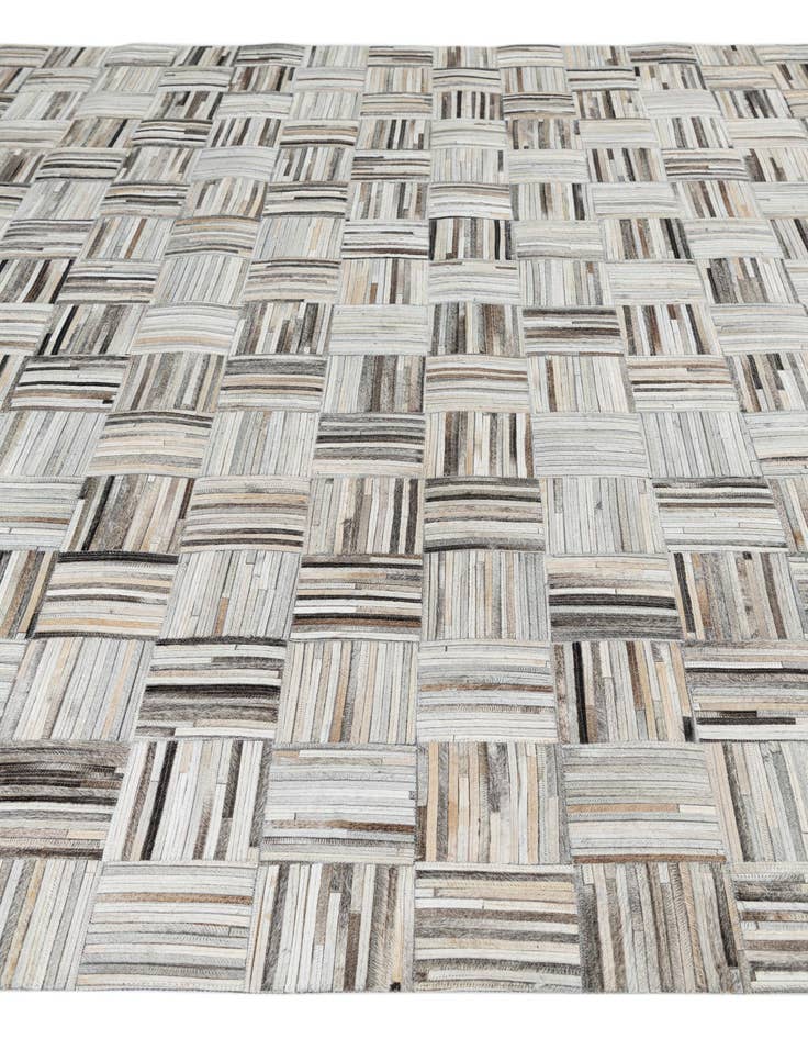 Detail image of  7' 10 x 9' 10 Cowhide Leather Rug