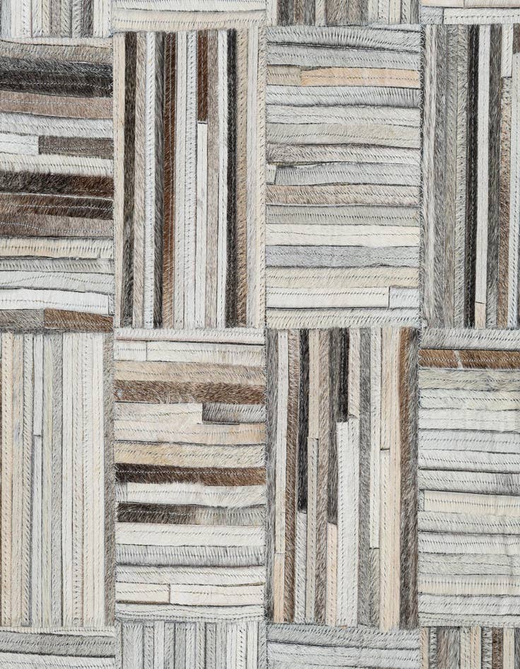 Detail image of  7' 10 x 9' 10 Cowhide Leather Rug
