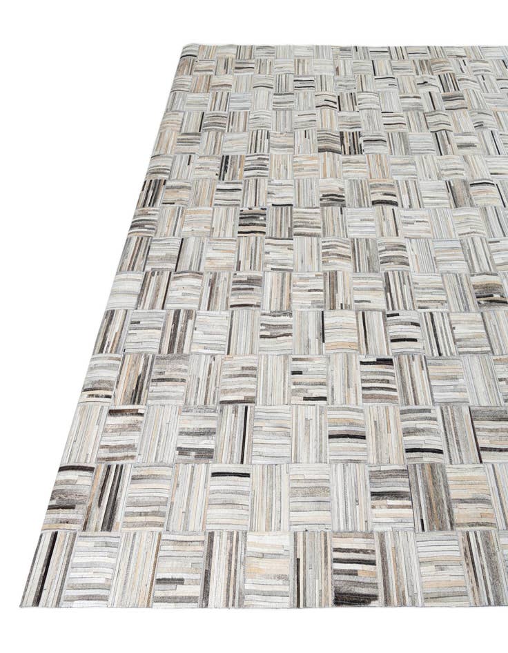 Detail image of  7' 10 x 9' 10 Cowhide Leather Rug