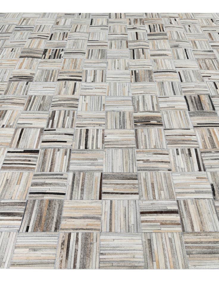 Detail image of  7' 10 x 9' 10 Cowhide Leather Rug