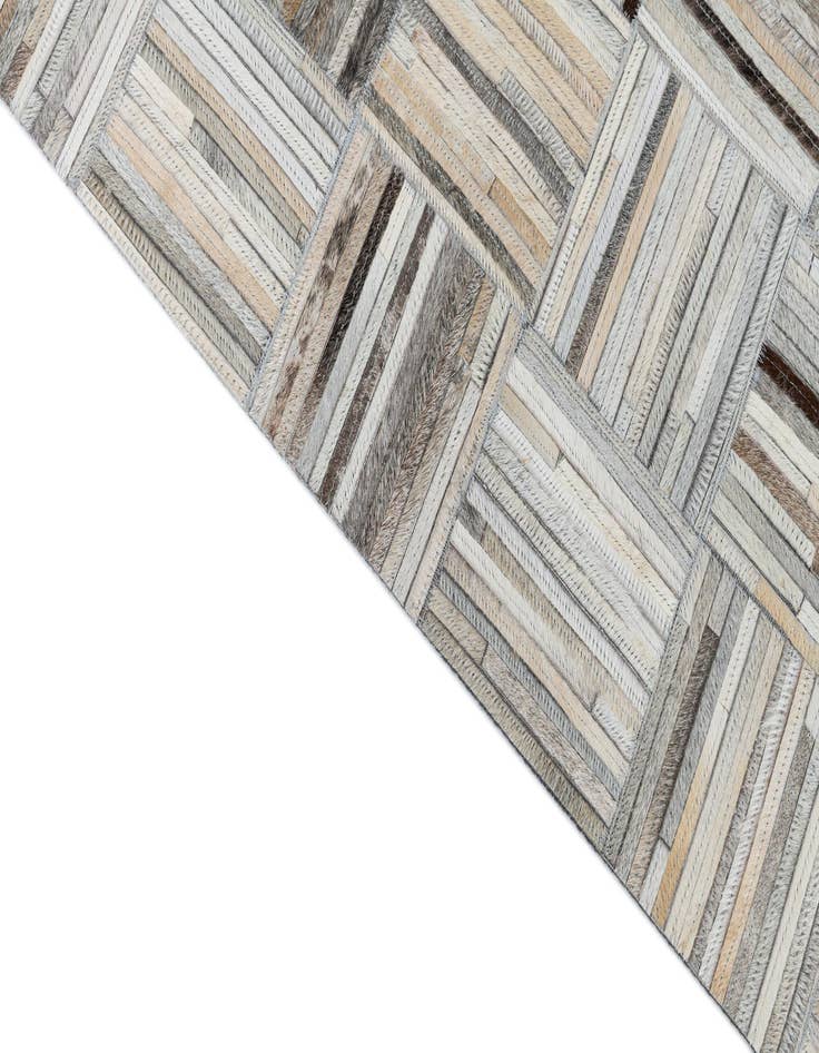 Detail image of  7' 10 x 9' 10 Cowhide Leather Rug